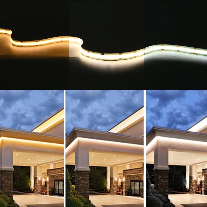 560LEDs COB LED Strip 90 CRI CCT নমনীয় COB 3M অ্যাডাপ্টার এবং মিনি আরএফ কন্ট্রোলারের সাথে