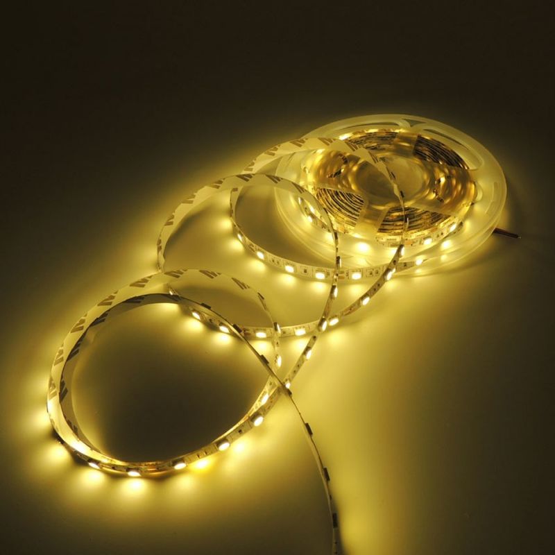 5m/roll SMD2835 নমনীয় LED স্ট্রিপ 120LEDs সরাসরি কারখানা ভাল মানের 8mm PCB IP20 ইনডোর সজ্জা