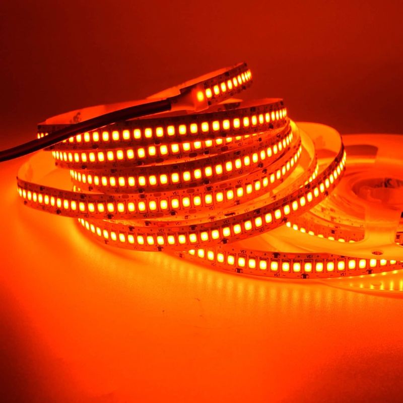 24V উচ্চ উজ্জ্বলতা 240LEDS SMD 2835 LED স্ট্রিপ লাইট 1200LEDs 16.4Ft জলরোধী রঙ লাল সবুজ নীল কমলা KTV এর জন্য