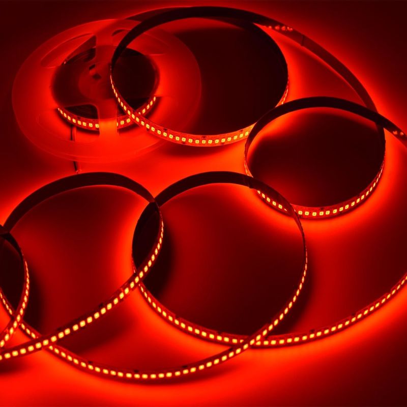 24V উচ্চ উজ্জ্বলতা 240LEDS SMD 2835 LED স্ট্রিপ লাইট 1200LEDs 16.4Ft জলরোধী রঙ লাল সবুজ নীল কমলা KTV এর জন্য