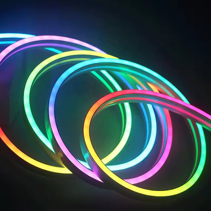 DIY ডিজাইন রঙ পরিবর্তন RGBIC 24V সিলিকন টিউব নিওন LED স্ট্রিপ হালকা নিওন রিং জন্য গেম রুম ইউরোপ