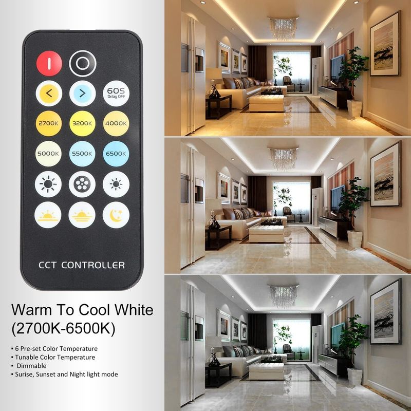 COB LED স্ট্রিপ লাইট CCT (2700K-6500K টিউনযোগ্য) 2M 560LEDs/m CRI90 Led Tape Light Kit with box package led strip for Home