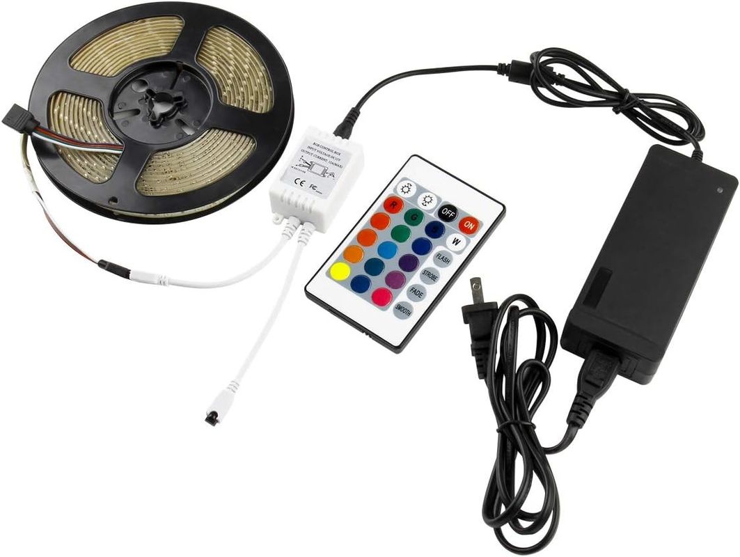 5M রিমোট কন্ট্রোল RGB SMD5050 LED স্ট্রিপ লাইট রঙ পরিবর্তনকারী DC12V
