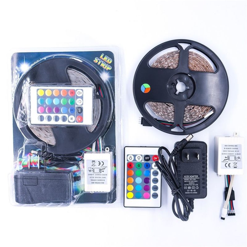 5M রিমোট কন্ট্রোল RGB SMD5050 LED স্ট্রিপ লাইট রঙ পরিবর্তনকারী DC12V