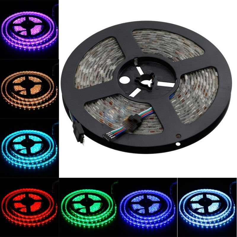 5 মিটার 150LEDs টিভি ব্যাকলাইট LED স্ট্রিপ DC5V রিমোট কন্ট্রোল 24 কী SMD5050 RGB স্ট্রিপ Tira ইউএসবি পোর্ট স্ট্রিপ নমনীয় LED