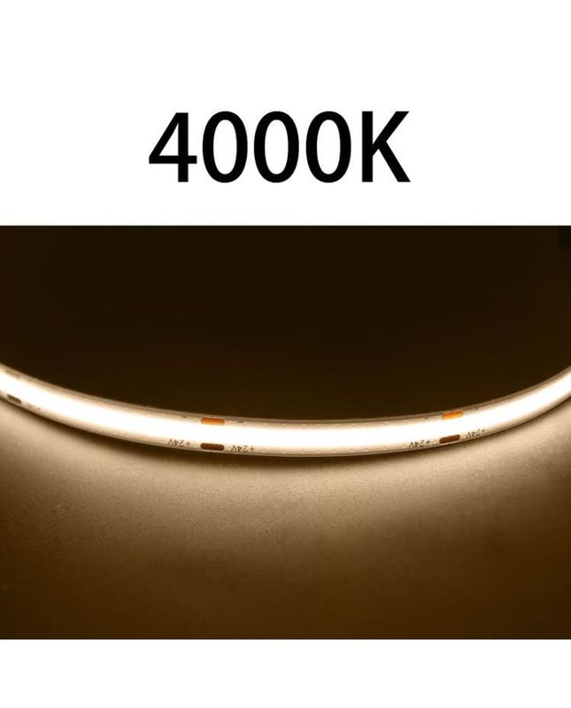 উচ্চ CRI DC24V COB480 লাইট 5m/roll RA90 cob strip for indoor outdoor decoration জলরোধী প্রোফাইল COB strip