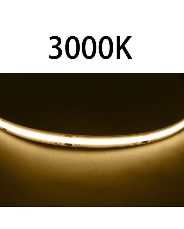 উচ্চ CRI DC24V COB480 লাইট 5m/roll RA90 cob strip for indoor outdoor decoration জলরোধী প্রোফাইল COB strip