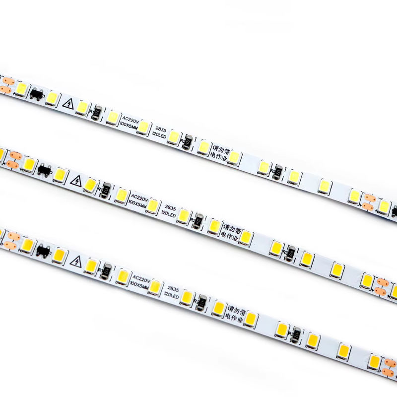 IP20 SMD2835 240LEDS 2 সারি 110V ডিমমেবল নেতৃত্বাধীন স্ট্রিপ লাইট দক্ষিণ আমেরিকার রুমের জন্য