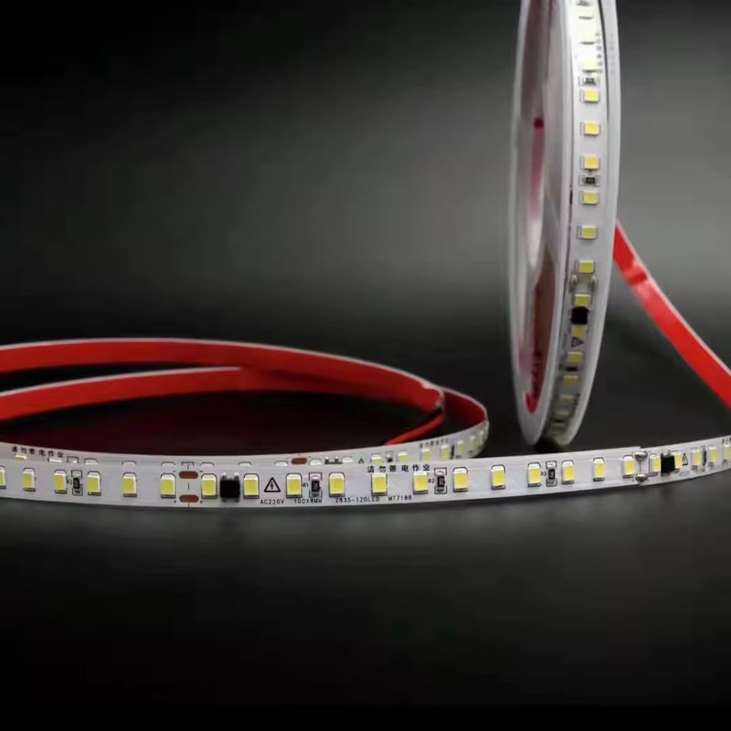 কাটেবল 110V 10cm IP65 120 LEDs 2835 LED স্ট্রিপ টেপ ল্যাম্প নন-ওয়াটারপ্রুফ IP20 নমনীয় LED স্ট্রিপ