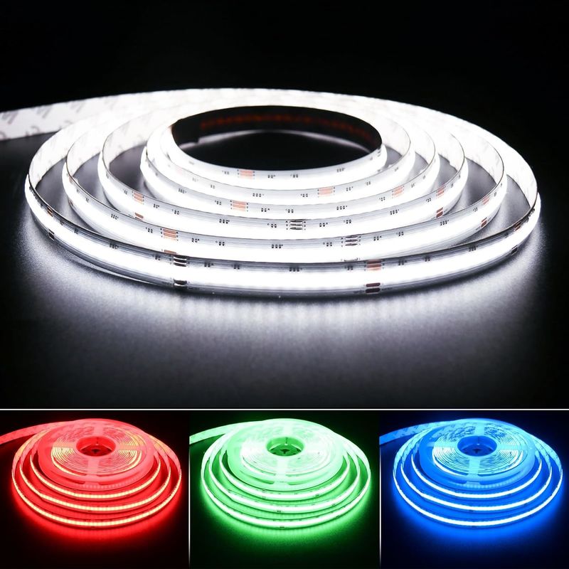 784 LEDs/m RGBW চিপ COB LED স্ট্রিপ Dimmable -20°C থেকে 60°C DC 24V ইনপুট ভোল্টেজ