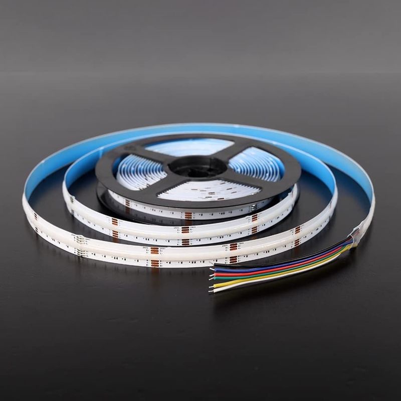 নমনীয় 21W / এম ডিমমেবল COB LED টেপ স্ট্রিপ লাইট RGBCCT 5M রোল 35.71mm কাটিং