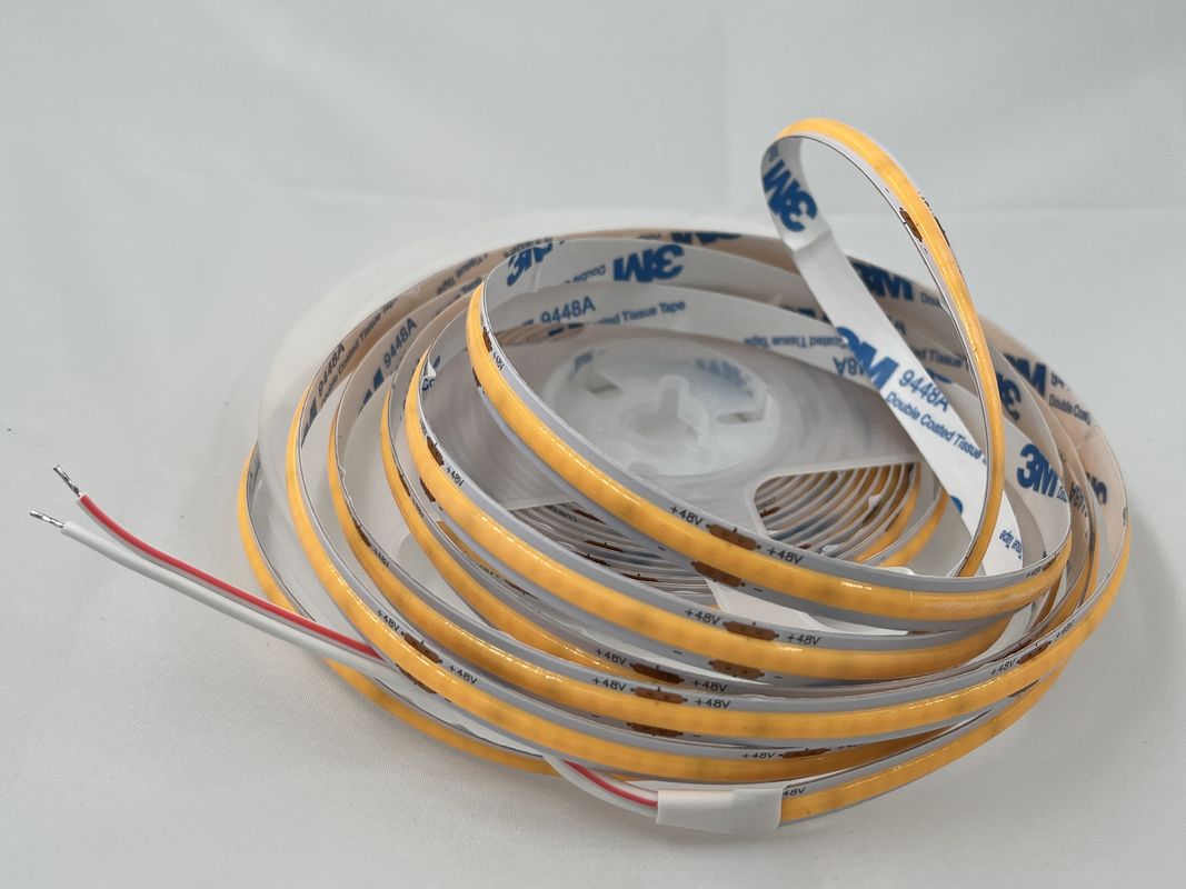 48V COB 320leds/M 90CRI ডিমমেবল 100lm/W 11W/M নমনীয় COB LED স্ট্রিপ লাইট ইনডোর সজ্জা জন্য