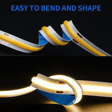 COB LED 10W 12W 110LM 320d/m ডাবল পিসিবি ডিসি 12V 24V 220V CRI 90Ra 10 মিটার ফ্রি স্টাইলিং কাস্টমাইজেশন স্ট্রিপ