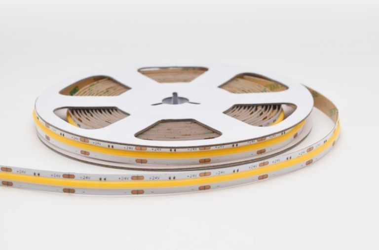 320LEDs/m LED COB নমনীয় স্ট্রিপ DC24V 12V 5m 10W ল্যান্ডস্কেপ আলো জন্য -25 50C CRI 90