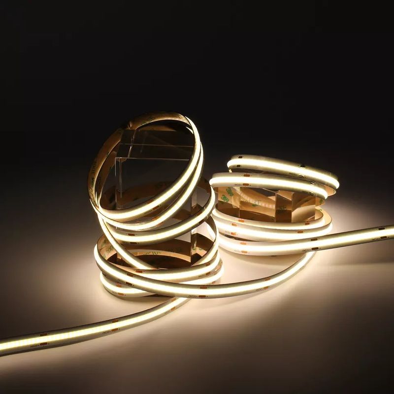 320Leds নমনীয় LED স্ট্রিপ সাদা / উষ্ণ সাদা DC24V 8mm প্রস্থ ইন্টিগ্রেটেড COB LED আলো