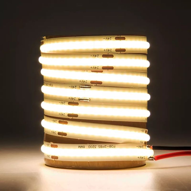 12V 24V ওয়াটারপ্রুফ আইপি 65 আইপি 67 আইপি 68 সিআরআই 90 ডিমমেবল 5 এম নমনীয় সিওবি এলইডি স্ট্রিপ ইনডোর আউটডোরের জন্য