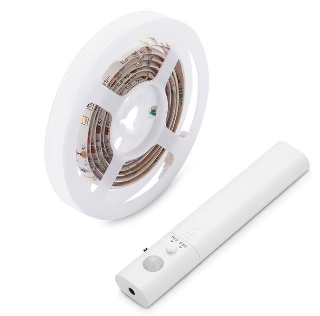 SMD2835 LED স্ট্রিপ লাইট মোশন সেন্সর সহ 1m দৈর্ঘ্য ইউএসবি রিচার্জযোগ্য দিন এবং রাতের মোড