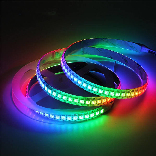 জলরোধী 12V ws2812 ws2811 LED স্ট্রিপ 60LEDs জন্য ম্যাজিক রঙ RGB সজ্জা CRI Ra 80