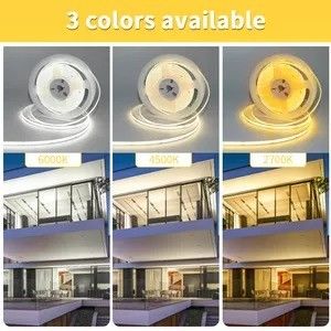 কাস্টম নমনীয় 320 480 LEDs Dc 5v 10000 লুমেন উষ্ণ সাদা Rgb Fcob Cct Cob LED স্ট্রিপ লাইট গুদাম
