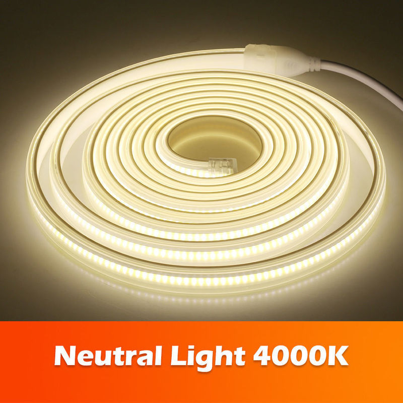 220v 280LEDs/m সাদা/গরম সাদা/নিরপেক্ষ সাদা COB LED স্ট্রিপ সিই RoHS 100m 50m উচ্চ ভোল্টেজ