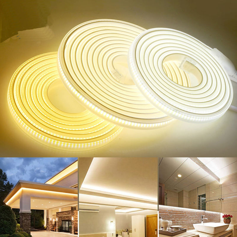 220v 280LEDs/m সাদা/গরম সাদা/নিরপেক্ষ সাদা COB LED স্ট্রিপ সিই RoHS 100m 50m উচ্চ ভোল্টেজ