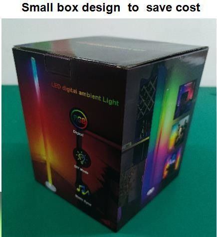 DC5V ইউএসবি আধুনিক রঙিন এসএমডি এলইডি পরিবেষ্টিত আলো পণ্যের জন্য মাত্রা 35 * 35 * 1500mm