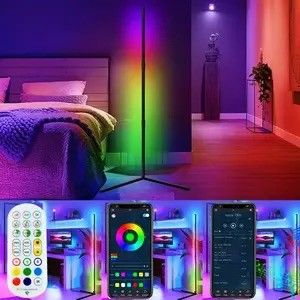 গেমিং লাইট লিভিং রুম পরিবেষ্টিত মেজাজ আলো Rgb সজ্জা বাড়ি.হোটেল.আলো স্ট্যান্ডিং LED কোণার মেঝে ল্যাম্প