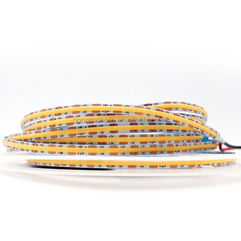 উচ্চ ঘনত্বের জন্য 880lm Ra90 নমনীয় COB LED স্ট্রিপ লাইট 5V 300 LED/m রান্নাঘরের ব্যাকলাইট