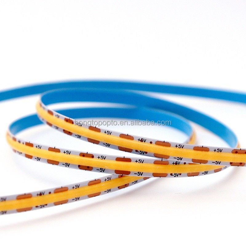 উচ্চ ঘনত্বের জন্য 880lm Ra90 নমনীয় COB LED স্ট্রিপ লাইট 5V 300 LED/m রান্নাঘরের ব্যাকলাইট