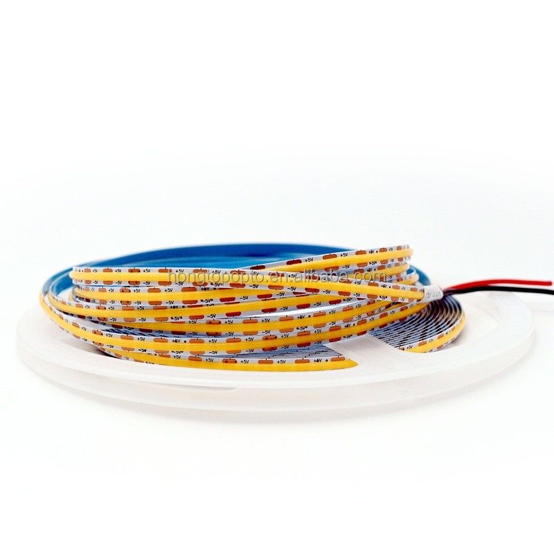 উচ্চ ঘনত্বের জন্য 880lm Ra90 নমনীয় COB LED স্ট্রিপ লাইট 5V 300 LED/m রান্নাঘরের ব্যাকলাইট