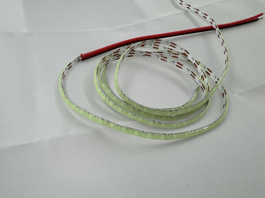উচ্চ উজ্জ্বলতা 12V 5V COB LED স্ট্রিপ উচ্চ CRI এবং 2700k-6500k রঙ তাপমাত্রা সহ
