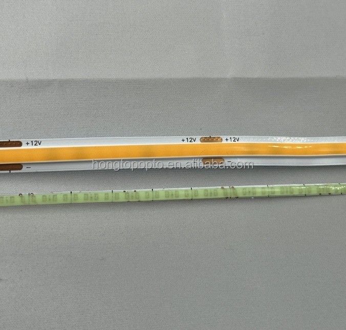 ল্যাম্প আলোকসজ্জা দক্ষতা 90lm/w 1000lm সুপার সংকীর্ণ COB LED স্ট্রিপ লাইট 3mm 400LEDs/m