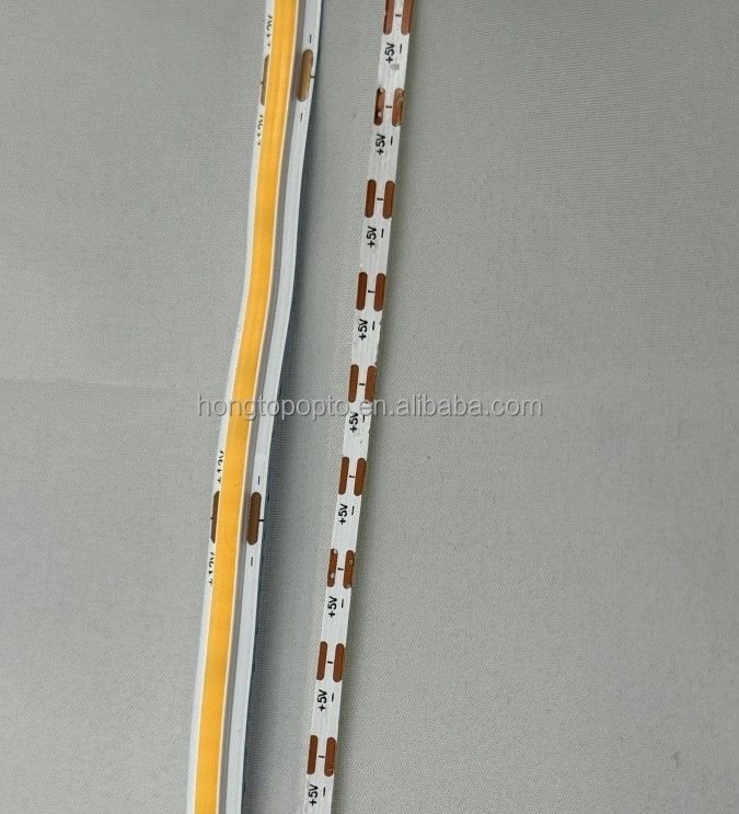 ল্যাম্প আলোকসজ্জা দক্ষতা 90lm/w 1000lm সুপার সংকীর্ণ COB LED স্ট্রিপ লাইট 3mm 400LEDs/m
