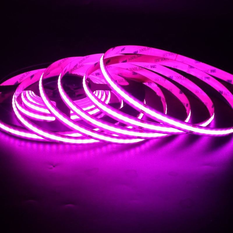 8mm 576leds RGB COB LED স্ট্রিপ উচ্চ ঘনত্ব 12v 24V IP20 স্মার্ট স্ট্রিপ আলো জন্য
