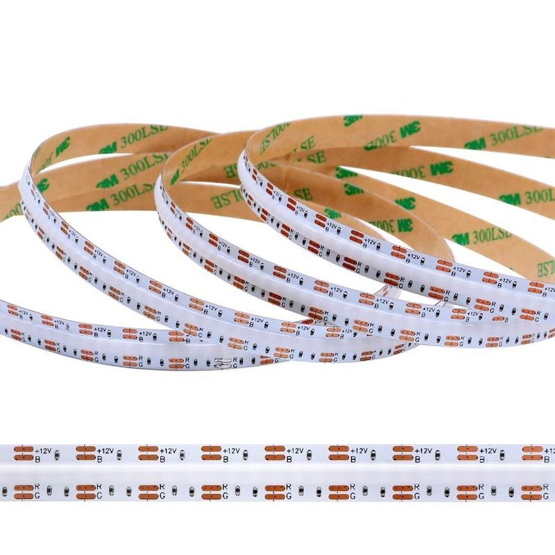 ইনডোর হোম লাইটিং 12V 24V 576চাইপ প্রতি মিটার 8mm RGB LED COB স্ট্রিপ লাইট 5m 10m 50m