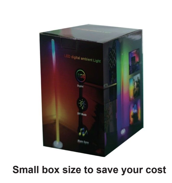 1800lm LED রঙ পরিবর্তন পরিবেষ্টিত কোণার আলো RGB রঙিন রিমোট কন্ট্রোল মেঝে ল্যাম্প