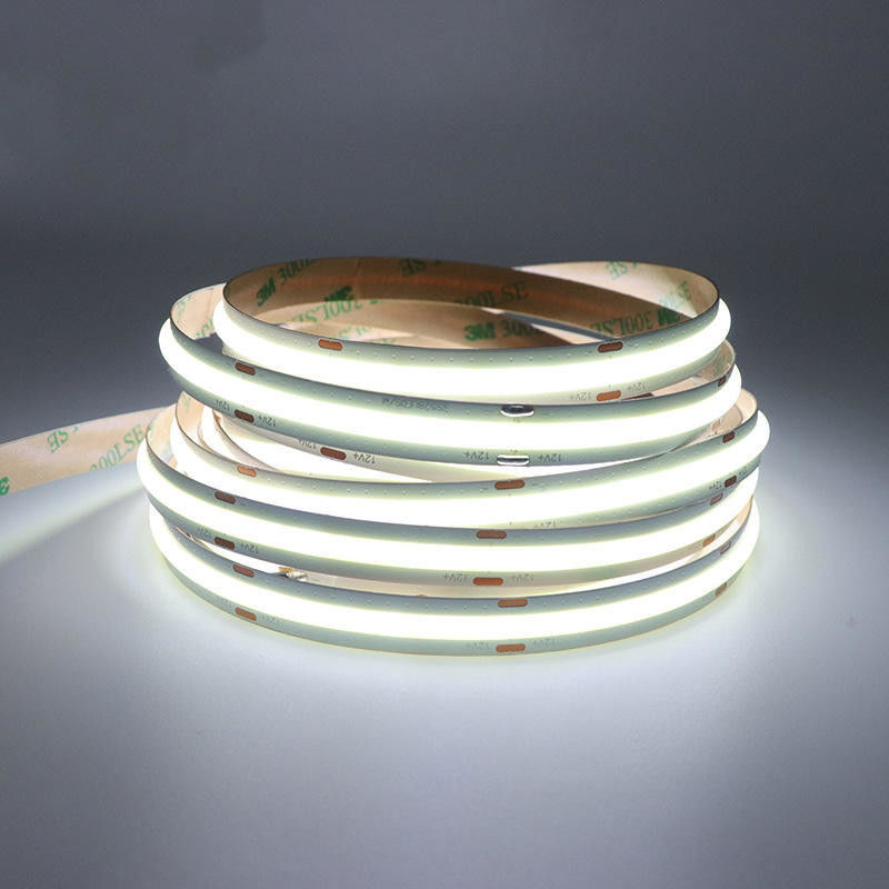 12V 24V COB LED স্ট্রিপ লাইট লাল সবুজ গোলাপী নীল সাদা বহুবর্ণ 8 মিমি ফ্লেক্স 90 Ra সহ