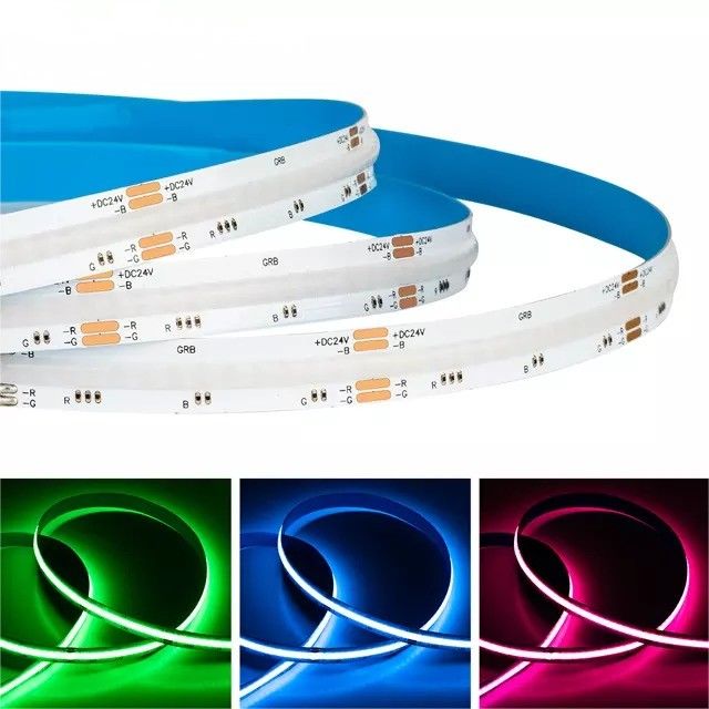 RGB নমনীয় স্ট্রিপ 756LEDs COB DC 12V LED স্ট্রিপ লাইট 100lm/w আলোকসজ্জা দক্ষতা সহ