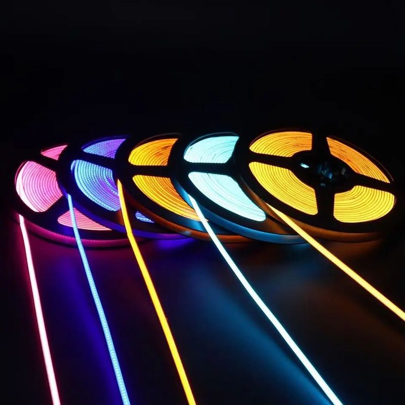 RGB নমনীয় স্ট্রিপ 756LEDs COB DC 12V LED স্ট্রিপ লাইট 100lm/w আলোকসজ্জা দক্ষতা সহ