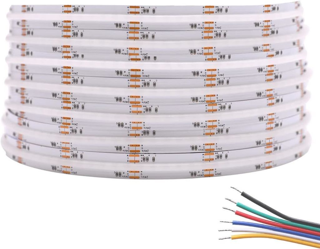 0.15 কেজি 840 LEDs 12mm প্রশস্ত RGBCCT DC24V COB আলোকসজ্জা উদ্দেশ্যে LED স্ট্রিপ আলো 3