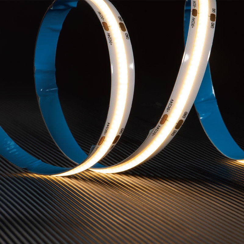 50000 ঘন্টা কাজের সময় ডিজাইন 24V COB LED স্ট্রিপ 480 চিপ এবং কোন ভোল্টেজ ড্রপ সঙ্গে