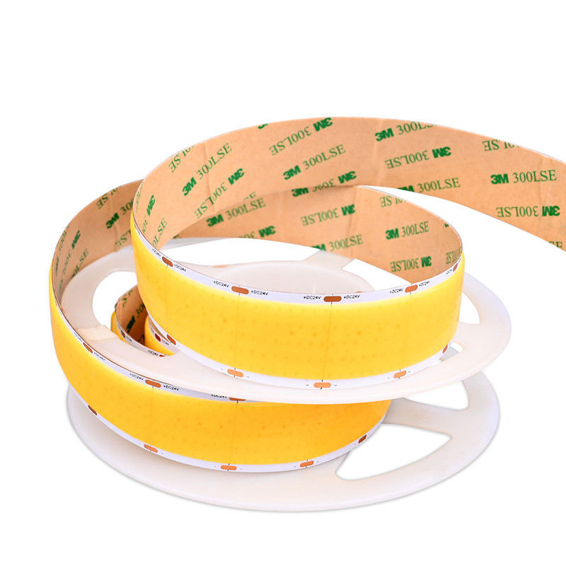 সুপার উজ্জ্বল COB LED স্ট্রিপ 30mm প্রশস্ত 1600Leds প্রতি মিটার CRI 90 কাস্টম লাইট