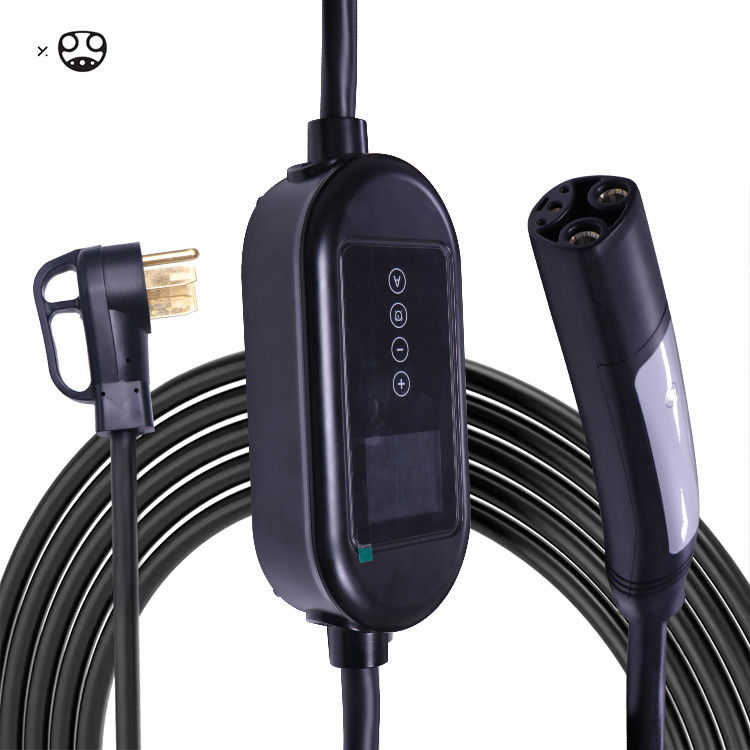 3.7KW টাইপ 2 ইভি চার্জার এলসিডি সূচক আলো এবং 4.5M ক্যাবল সহ
