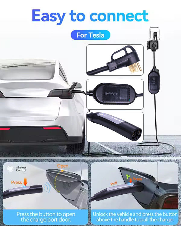 3.7KW ইভি চার্জার টাইপ 2 মহিলা চার্জিং প্লাগ এবং নির্দেশক আলো সহ